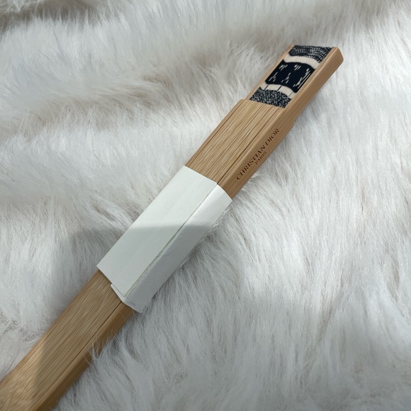 RARE Christian Dior DIORIVIERA Folding Fan Navy Black - Picture 5 of 5